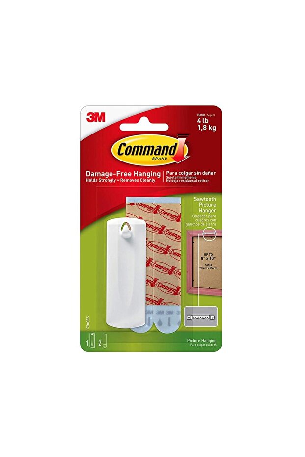 Command Sawtooth Picture Hanger Hook Set (3 pcs) - 2