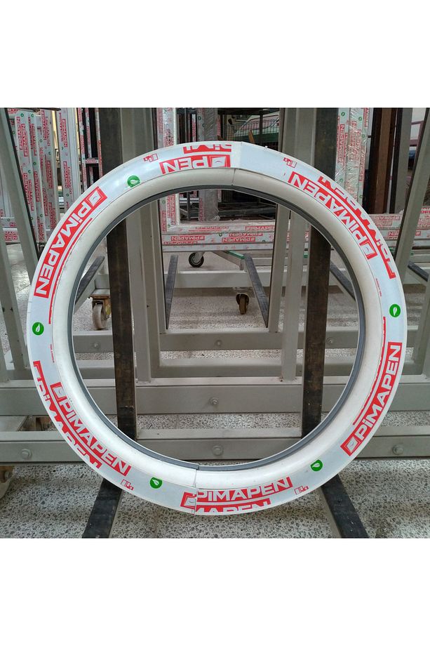 70 cm Antrasit Gri Sabit Tipte Isıcamlı Yuvarlak Pencere - 1