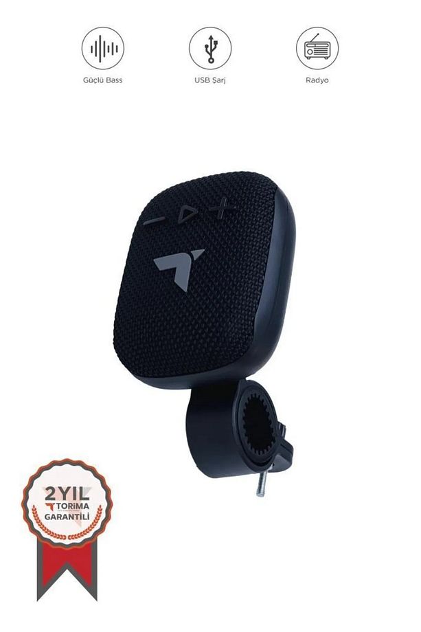 Kırmızı Kablosuz Bluetooth Motorsiklet Bisiklet Hoparlör - 1