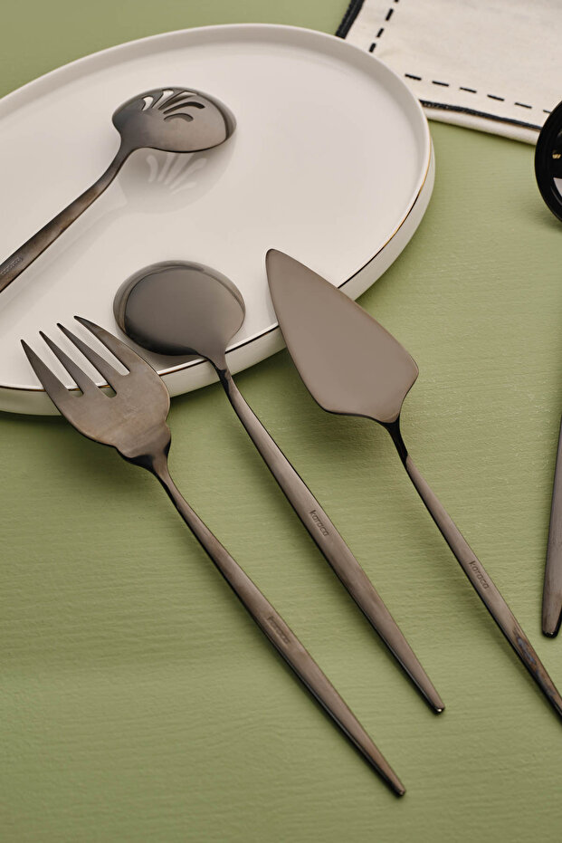 Orion 7 részes fekete tálalókészlet dobozban - 5