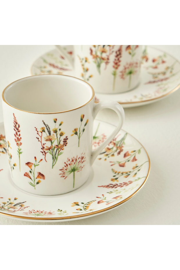 Flores Porselen 2'li Kahve Fincanı Seti (90 cc) - 3