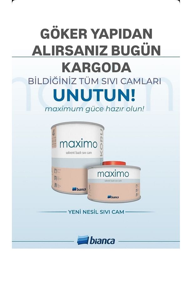 Maximo 500 gr Parlak Sıvı Cam Vernik Göker, Bugün Kargoda - 1
