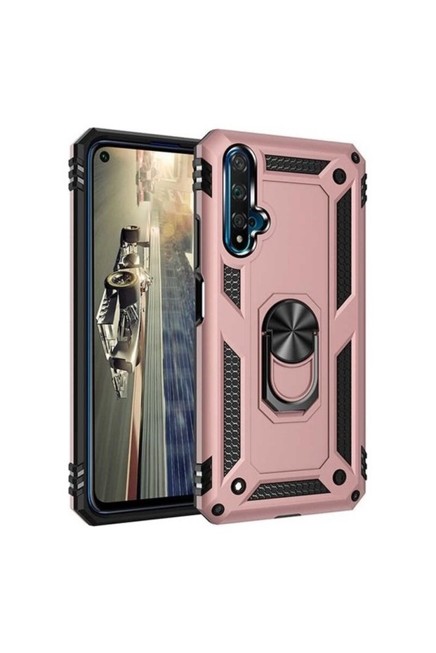 Honnor 20 Case with Ring Magnetic Vega Cover Rose + Nano Screen Protector