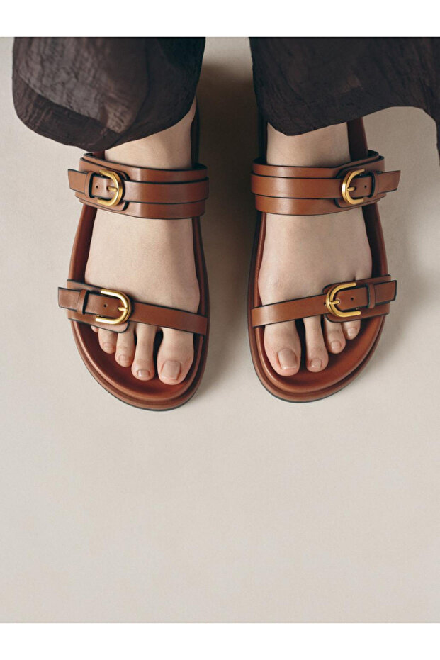 Comfort Double Buckle Flatform Sandals
