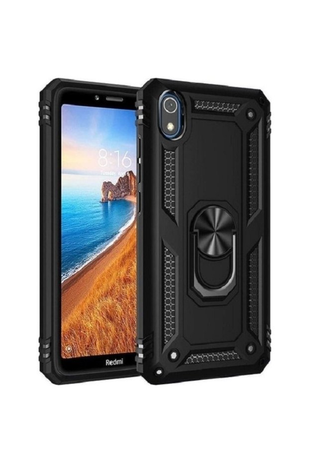 Case for Redmi 7A Case Magnetic Vega Cover with Ring Black + Nano Screen Protector