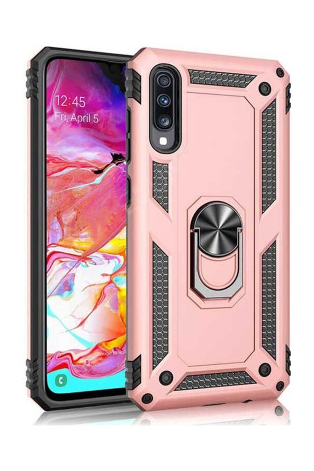 P Smart Pro Case with Ring Magnetic Vega Cover Rose + Ghost Screen Protector