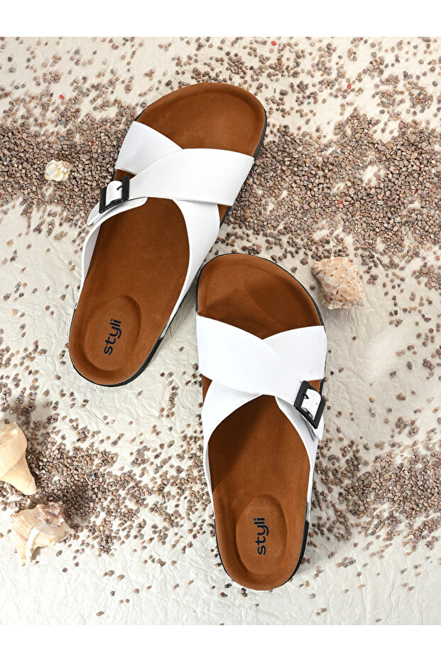 Cross Band Platform Sole Sandals