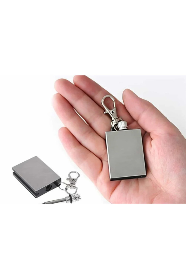 Benzinli Kibrit Bitmeyen Metal Çakmak 10 ADET Doldurulabilir - 5