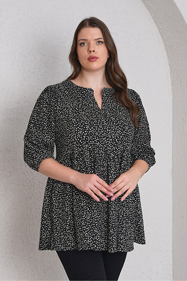 Dot Patterned Bluz - 5