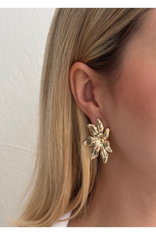 Women's Bix Gold Color Earrings 4 cm