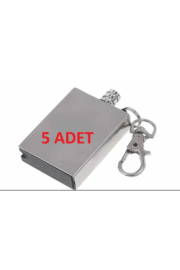 Benzinli Kibrit Bitmeyen Metal Çakmak 5 ADET Doldurulabilir - 1