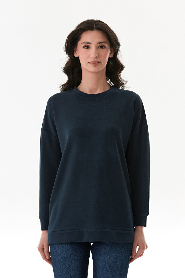 Basic Bisiklet Yaka Modal Tunik - 8