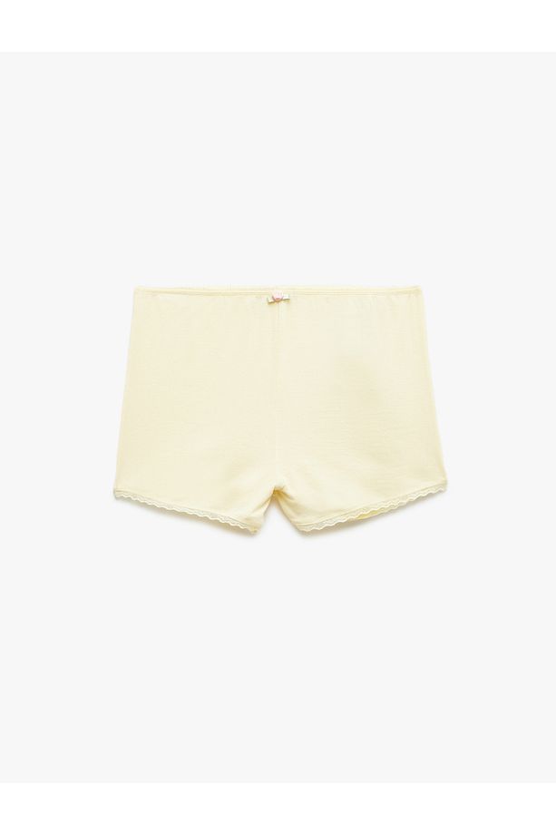 Modal Karışımlı Dantel Detaylı Şort Pijama Altı - 3