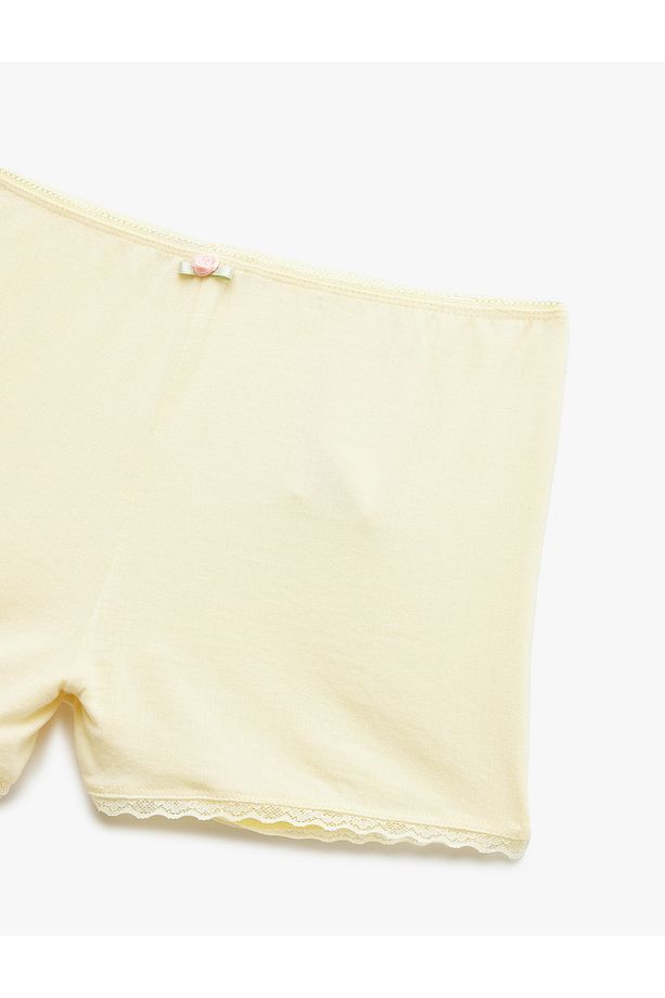 Modal Karışımlı Dantel Detaylı Şort Pijama Altı - 5