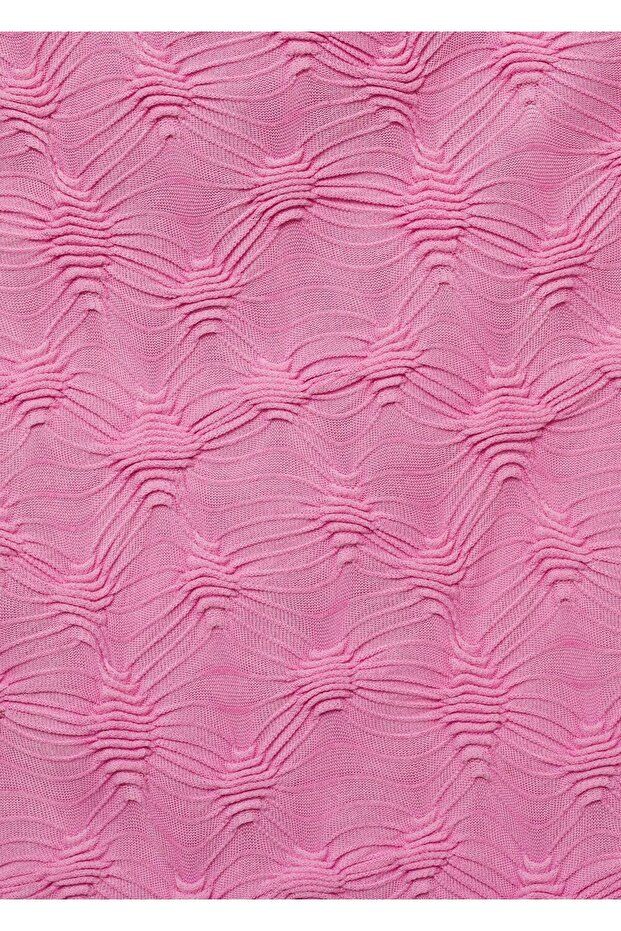 Omuzu büzgülü dar kesim bluz - 7