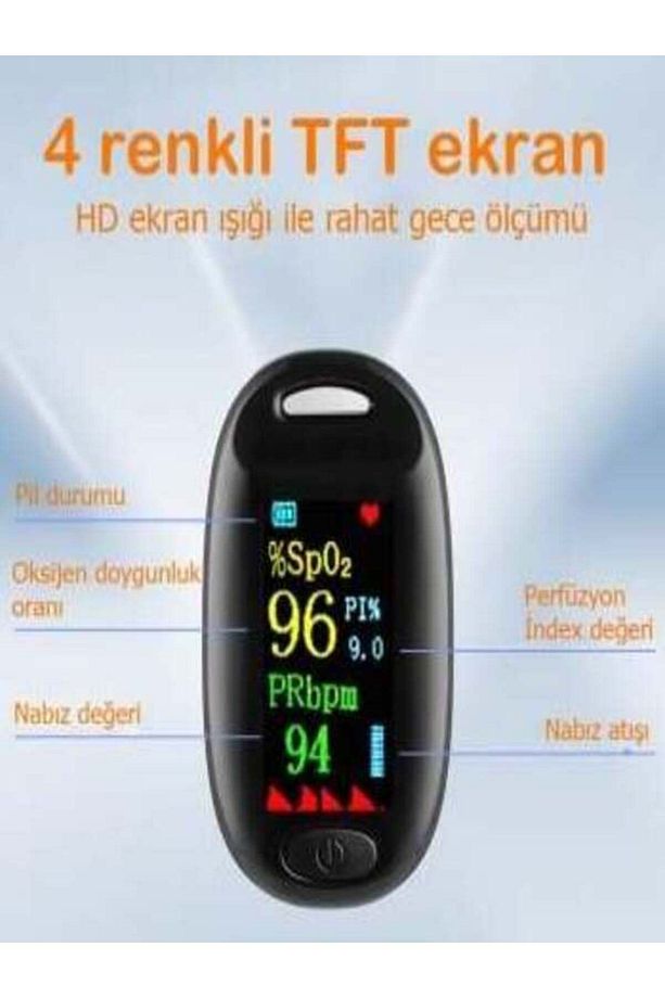 G2 Parmak Tipi Pulse Oksimetre Taşıma Ipi Nabız Ve Oksijen Ölçer Cihaz (ÜTS YOKTUR) - 3
