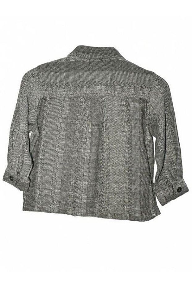 Boy's Cotton Pocket Patterned Jacket - 7