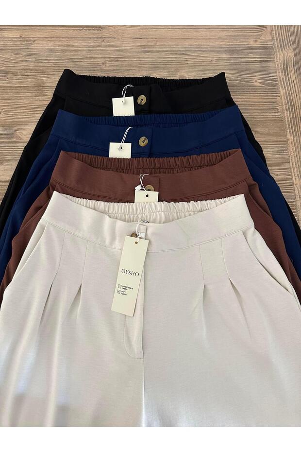 Orjinal Marka Modal Pantolon - Ekru - 6