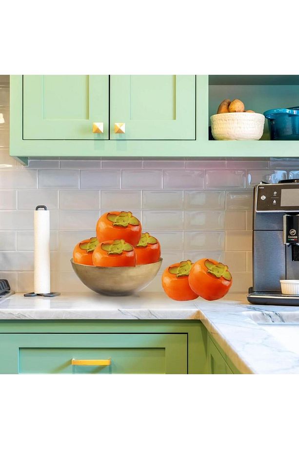 Yapay Meyve Cennet Hurması Fruit Tropik Meyve 12*7cm 1adet - 4
