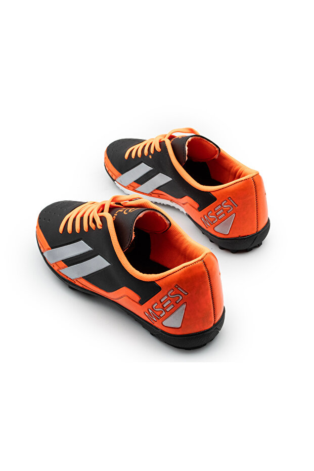 Siyah turuncu esnek taban halısaha ayakkababısı - 4