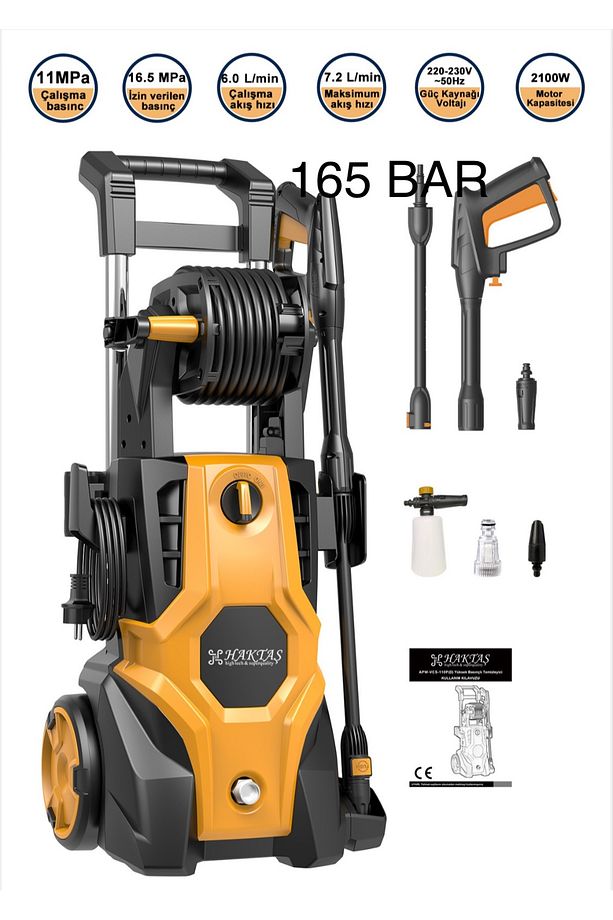 Basınçlı araba yıkama makinası 135 bar - 1