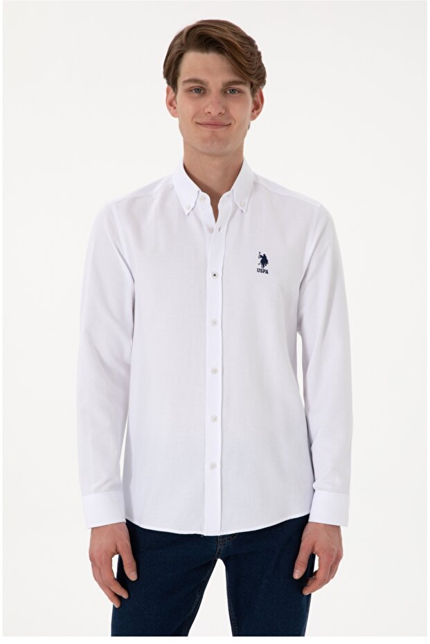 U.S Polo Assn Button Collar Slim Fit Basic Shirt