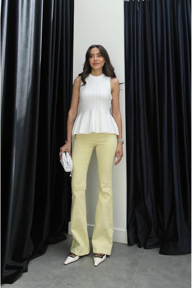 Yellow Flared Jean