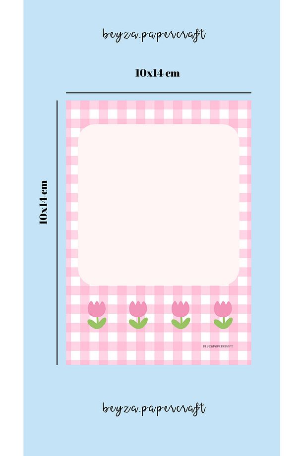 BeyzaPaperCraft 4'lü Notepad Seti Ayıcık,Tavşan,Çiçek,Kiraz Desenli-Not Kağıdı,Notepad - 7