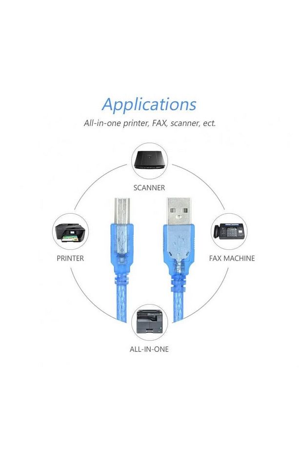 USB 2.0 Yazıcı Kablosu Printer Data Kablosu -1.8 Metre - 7