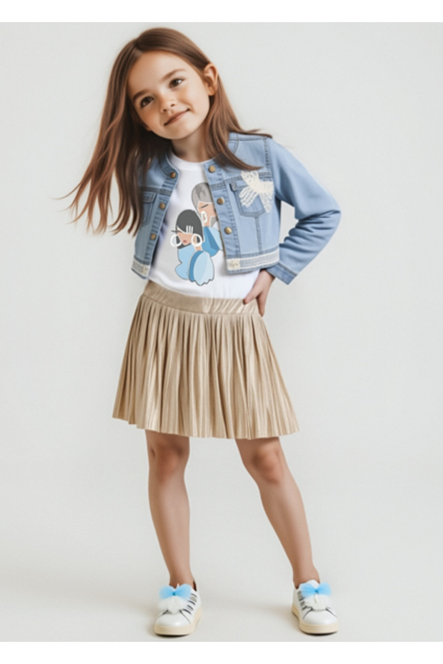 Girl's Pleated Skirt Pants