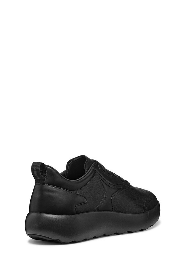 Erkek Siyah U Xtors B - Print.Lea + Smo.Lea Bağcıklı Deri Sneaker U45LFB04743C9999 - 4