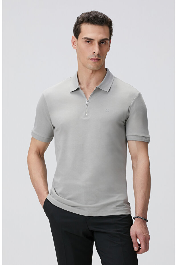 Gri Polo T-shirt - 1