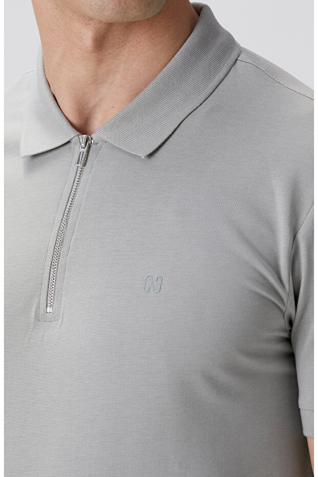 Gri Polo T-shirt - 6