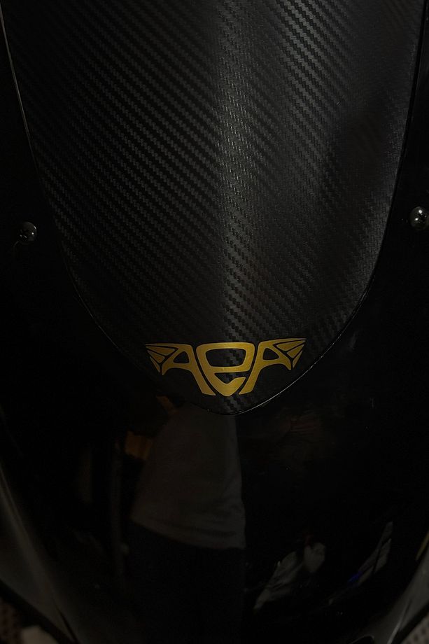 Motor ve Kask için Mat Gold AEA Altın Elbiseli Adam Sticker Etiket (10CM) - 3