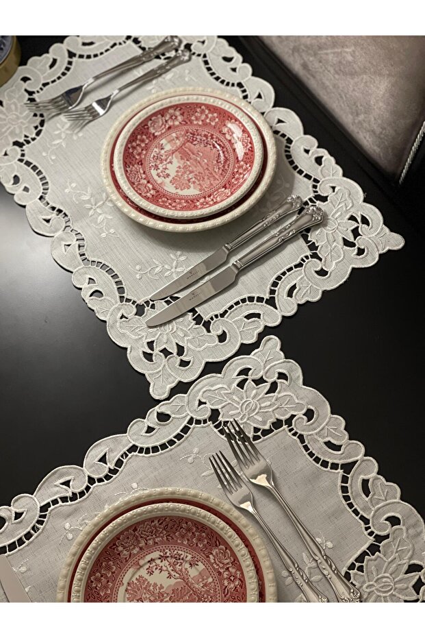 Delik İş Çiçek American Service Set of 6