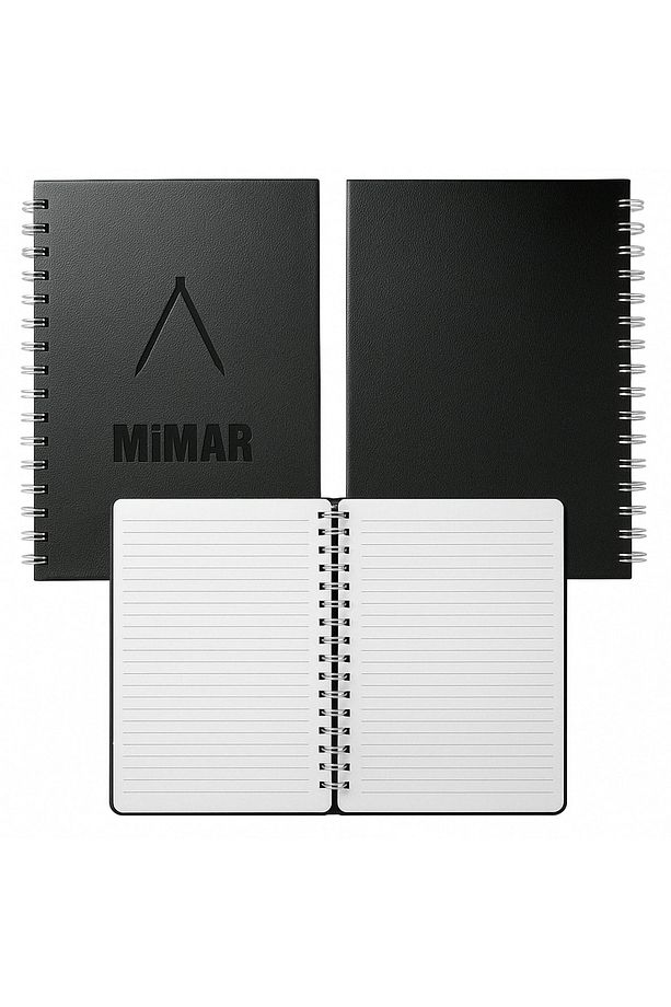 Mimar Ajanda  Siyah A5 Spiralli - Mimar Baskılı - 6