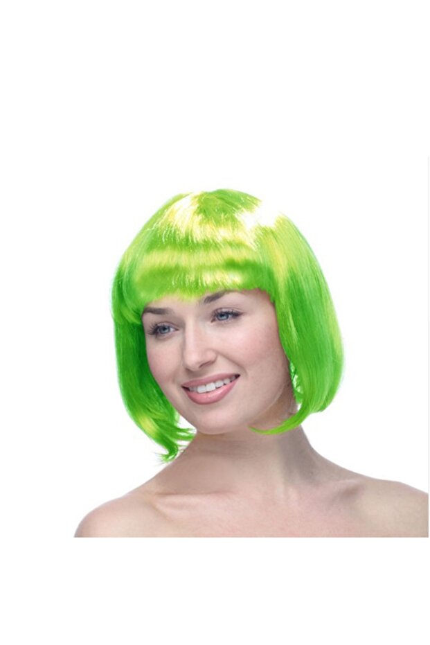 Green Blunt Wig Hair