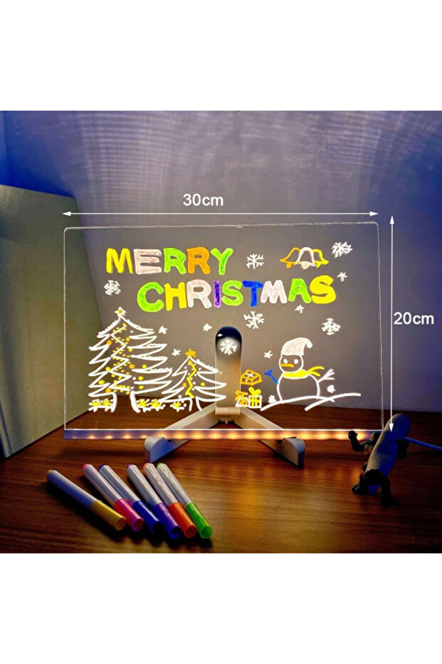 Led Illuminated Writing and Drawing Board - Large Size 30X20 cm - 3