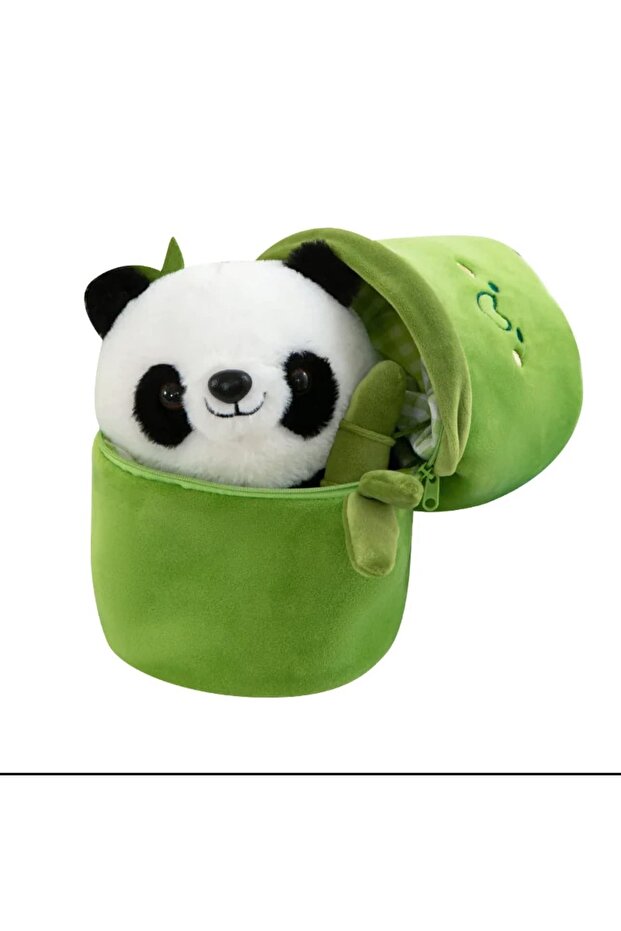 Peluş Panda Bambu Çantalı - 2