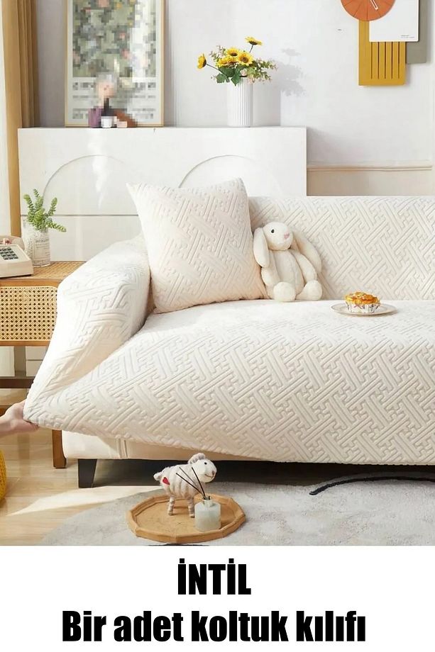Koltuk Kılıfı Koltuk Örtüsü 3kişilik Koltuk Için 1 Adet Likrali Yüksek Kaliteli Sofa Cover - 2