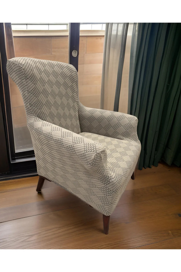 Koltuk Kılıfı koltuk Örtüsü Tek Kişilik berjer nar desen Lastikli yıkanabilir 1 Adet Sofa Cover - 3