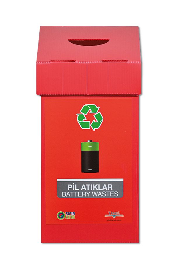 Geri Dönüşüm Kutusu Pil Atık Kutusu - 1