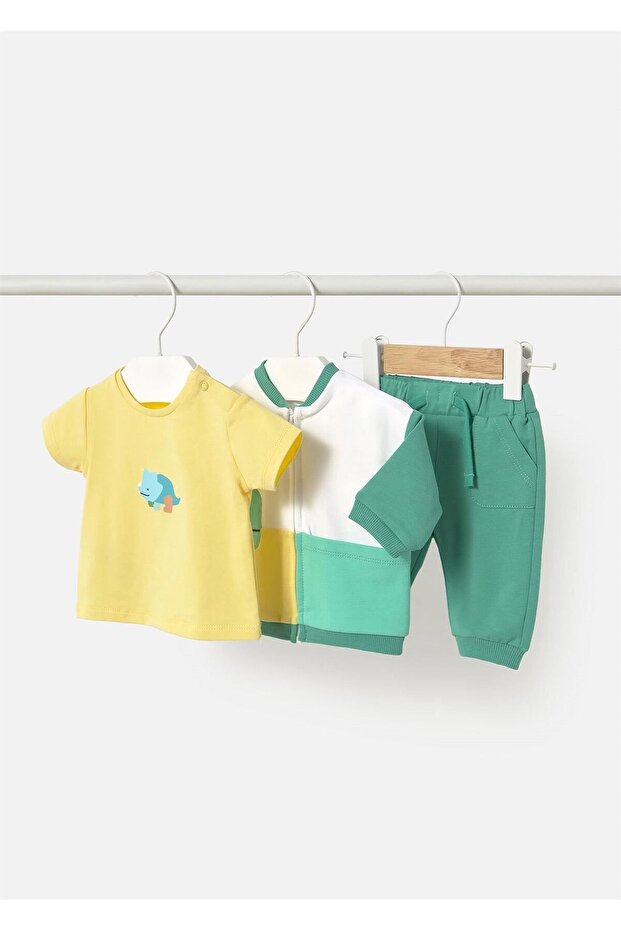 Baby Dinosaur 3-Piece Tracksuit Set Green 1802