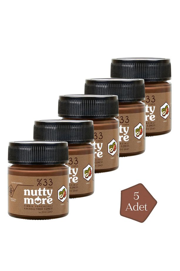 %33 Fındık Parçacıklı Kakaolu Fındık Ezmesi 200 gr x 5 Adet - 1