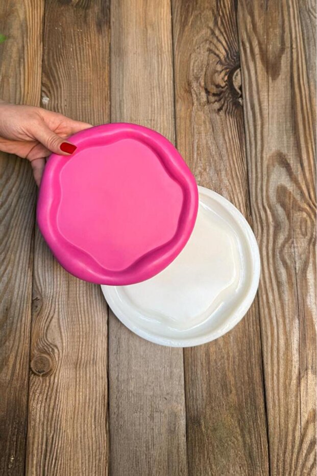 قالب صينية سيليكون بحافة متموجة دائرية - 1