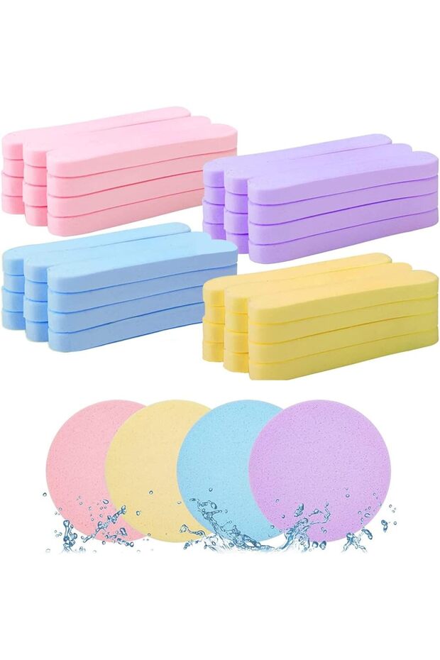 240 Pieces Compressed Facial Sponge for Estheticians Face Cleansing Sponge Makeup Removal Sponge Pad