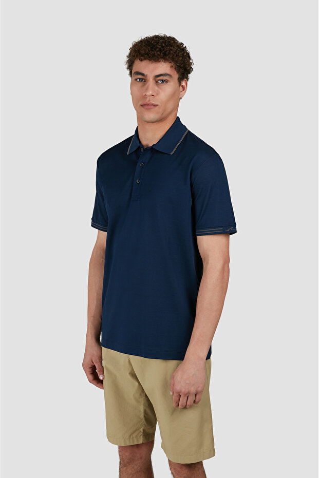 Cotton Polo Shirt with Buttons