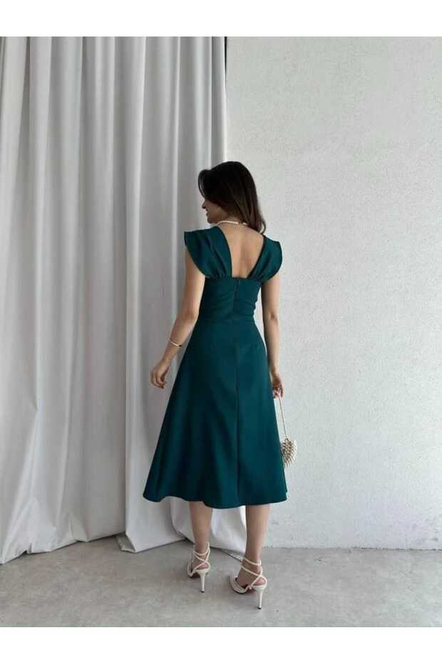 Rochie midi cu perle - 3