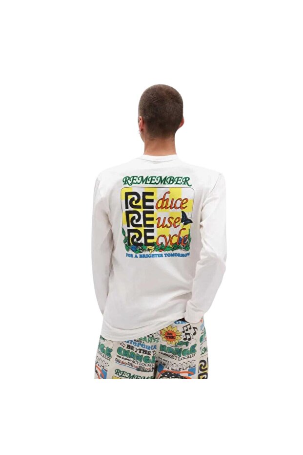 Eco Positivity Ls Krem T-shirt - 4