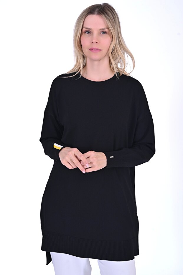 İNVEE 6367 Siyah Triko Tunik - 2